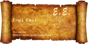 Engi Emil névjegykártya